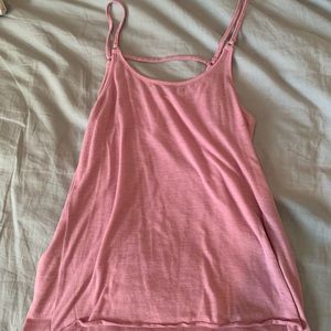 Pink tank top with open back at the top, size S!